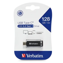 USB Flash 128GB Verbatim Retractable 3.2 Gen 1 USB-C