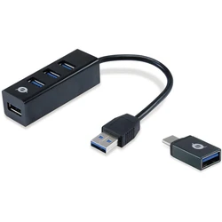 USB Hub Conceptronic 4-Port USB3.0 to USB 3.0 +USB-C