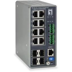 Network Switch LevelOne 8x GE IGP-1271 4xGSFP 240W 8xPoE