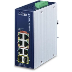 Network Switch PLANET Industrial 4-Port GE 802.3at + 2 GE + 2 100/1000X SFP