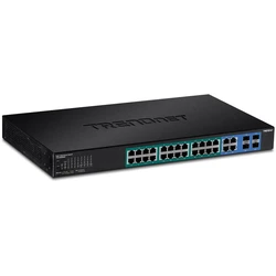 Network Switch TRENDnet 28 Port Gbit Managed PoE+ 370W WebSmart 19"