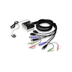 KVM Switch 2-Port USB HDMI with Audio