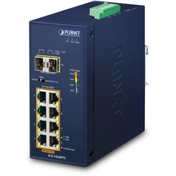 Network Switch PLANET Industrial 8-Port GE 802.3at PoE + 2 100/1000X SFP