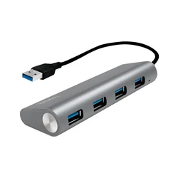 USB Hub LogiLink USB 3.0 4-port, Aluminium Gray
