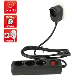 Πολύπριζο Με Διακόπτη REV 3+1-fold 2m black