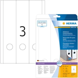 Ετικέτες Herma file labels A4 White 61x297 mm removable opaque 75 pcs.