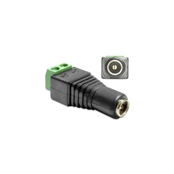 Βύσμα RCA Delock Terminalblock 2Pin to DC 2,1 x 5,5mm female