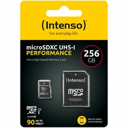Κάρτα Μνήμης microSDXC Intenso 256GB Class 10 UHS-I U1 Performance