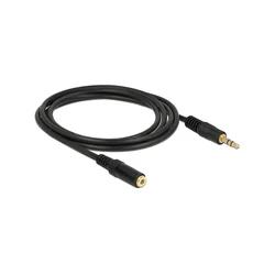 Καλώδιο Ήχου Delock 3,5mm -> 3,5mm M/F 2.00m Black
