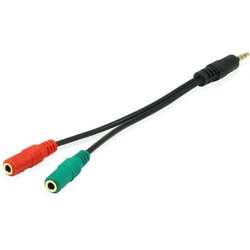 Αντάπτορας Ήχου Equip 3.5mm 1x/2x M/F 0.15m Y-Cable