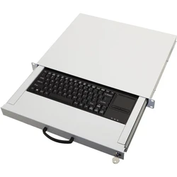 Πληκτρολόγιο Για Καμπίνα Δικτύου Aixcase 19" Rack 1U US Touchpad USB lightgray