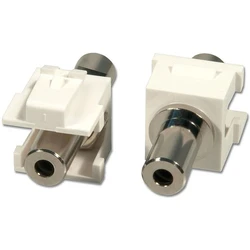 Βύσμα 3.5mm Lindy Keystone F/F Stereo for Wall Boxes 2 pieces