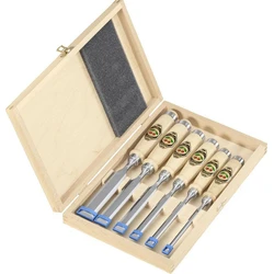 Σκαρπέλα Kirschen Firmer Set 6pcs 1101 HK in wooden box 1101000