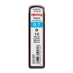 Μύτες Μηχανικών Μολυβιών Rotring fine lead Dose 12pieces 0,7 B