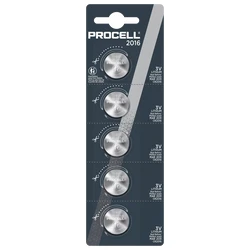 Μπαταρία Ρολογιών Duracell Procell - CR2016 Lithium 5pcs. Blister