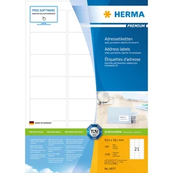 Ετικέτες Herma address labels A4 White 63,5x38,1 mm 2100 pcs
