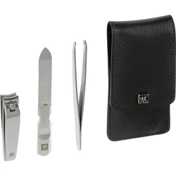 Αξεσουάρ Νυχιών Zwilling CLASSIC INOX Neat's leather case, black, 3 pc