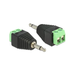 Βύσμα Delock Terminal Block 2Pin -> 3.5mm jack male