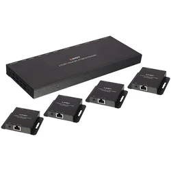 HDMI Extender Lindy & Splitter & IR Cat6 Loop Out 4 Port 50m