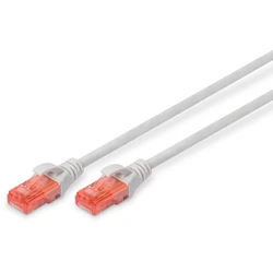 Καλώδιο Δικτύου Digitus Cat6 U/UTP 2xRJ45 0.25m Gray lever protection