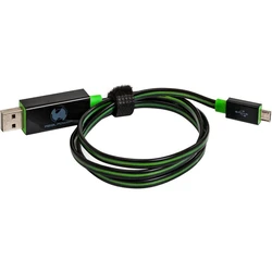 Καλώδιο RealPower Floating micro USB green
