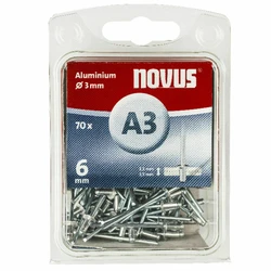 Πριτσίνια Novus Rivets A 3 X 6 ALU 70pc