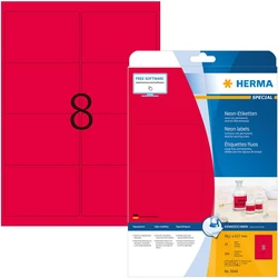 Ετικέτες Herma A4 neon-red 99,1x67,7 mm matt 160 pcs.
