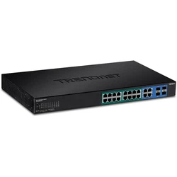 Network Switch TRENDnet 20-port Gigabit Web Smart POE+ w/ 2 SFP