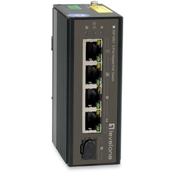 Network Switch LevelOne 5x GE IGP-0501 4xGE 1xGSFP 4xPoE+