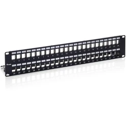 Patch Panel Equip 48x RJ45 Cat6A 19" 1HE for Keystone Black