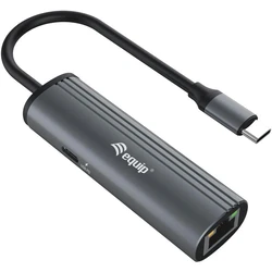 Αντάπτορας Δικτύου USB-C Equip -> RJ45 10/100/1000 +PD 0.15m gr
