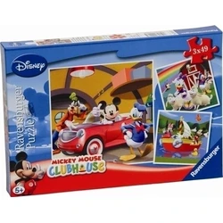 Παζλ Ravensburger Disney Mickey Mouse Clubhouse - Everyboby Loves Mickey (3x49pcs.) (09247)