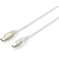 Καλώδιο USB Equip 2.0 A-B M/M 3.0m transparent