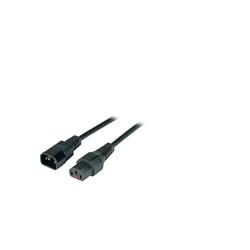 Καλώδιο Τροφοδοσίας EFB C14 180°-C13 180°,IEC Lock,1.0m,3x1.00mm
