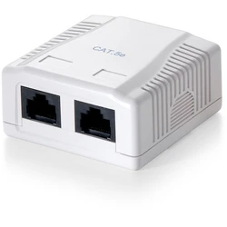 Πρίζα Δικτύου Equip Cat6 2xRJ45 UTP Premium RAL 9010 white polybag