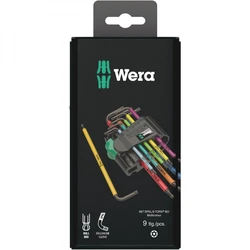 Σετ Torx Wera 967/9 TX BO SB L-key set, Blacklaser
