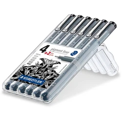 Μαρκαδόροι Staedtler pigment liner black 6ST Box