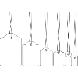 Ετικέτες Herma hang tags 25x38 mm with thread Red 1000 pcs