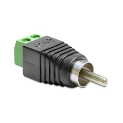 Αντάπτορας RCA Delock Terminalblock 2Pin to Cinch male