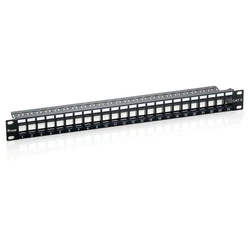Patch Panel Equip Cat6 unshielded 24x Keystone Black