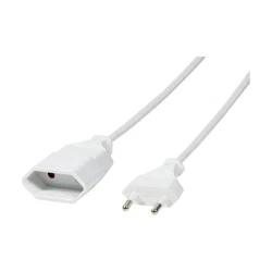 Μπαλαντέζα LogiLink Euro CEE 7/16 plug to socket, 1m, white
