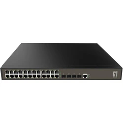 Network Switch LevelOne 24x GE GEL-2871 4xGSFP 19"