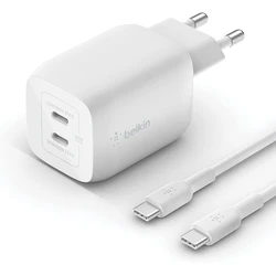 Φορτιστής Πρίζας Belkin Dual Netzladeger t 65W PD USB-C + 2m Cable WCH013vf2MWH-B6