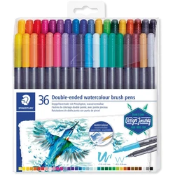 Μαρκαδόροι Staedtler fiber pen double tip water -based.36ST