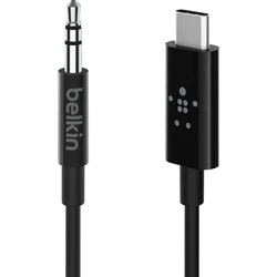 Καλώδιο 3.5mm Belkin RockStar Aud./USB-C 0,9m black F7U079bt03-BLK