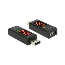 Αντάπτορας USB Delock A to A male / female with LED display