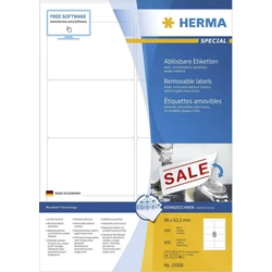 Ετικέτες Herma Removable 96X63,5 100 Sheets DIN A4 800 pcs. 10308