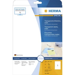 Ετικέτες Herma transparent A4 matt 210 x 297 mm wfest 10 pcs.
