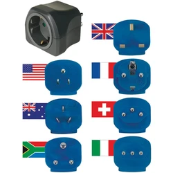 Aντάπτορας Ρεύματος travel set Brennenstuhl 7 plugs 10 A fuse