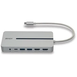Docking Station Lindy DST-Mx Duo, USB C Mini Laptop/Macbook